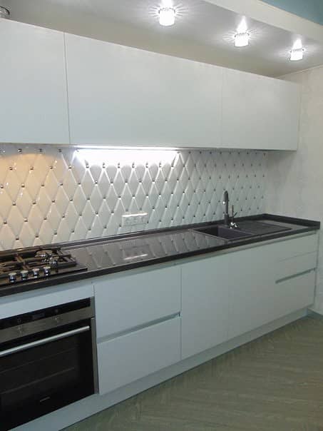 Керамические ромбы белые с золотыми вставками