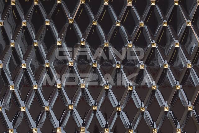  Керамические ромбы черные с золотыми вставками