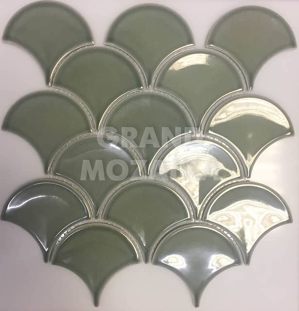 Керамическая мозаика чешуя, серия Rustic