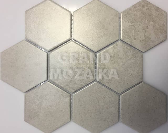 Керамическая шестиугольная мозаика под камень, серия Porcelain