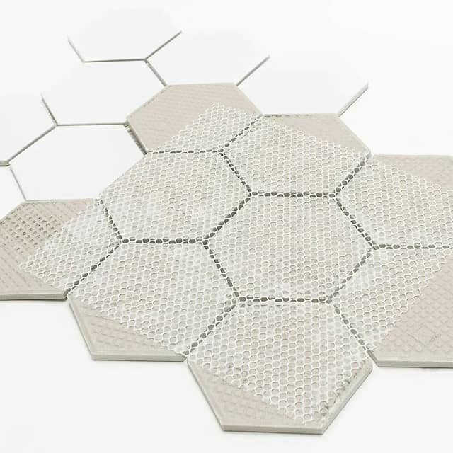Керамическая шестиугольная мозаика, серия Porcelain