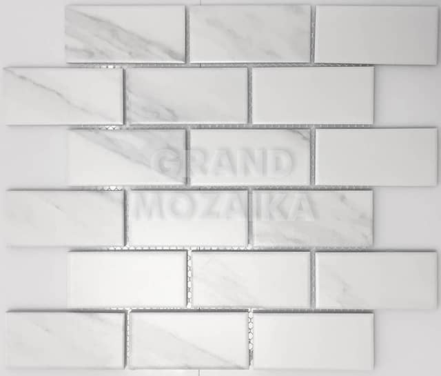 Керамическая мозаика под мрамор Карарра, серия Porcelain