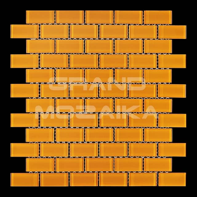 Стеклянная мозаика серия Plain (кирпичная кладка)