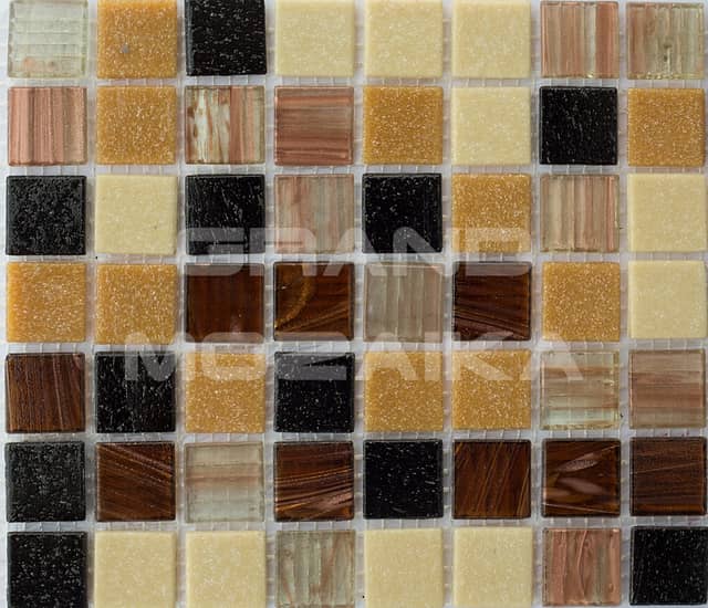 Стеклянная мозаика, серия Mix HG (на сетке)
