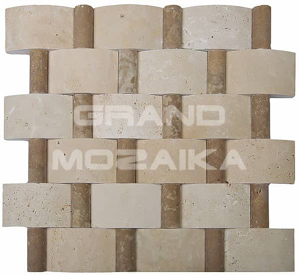 Мозаика из натурального камня серии 3D Fusion Stone