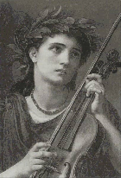 Стеклянное матричное панно \