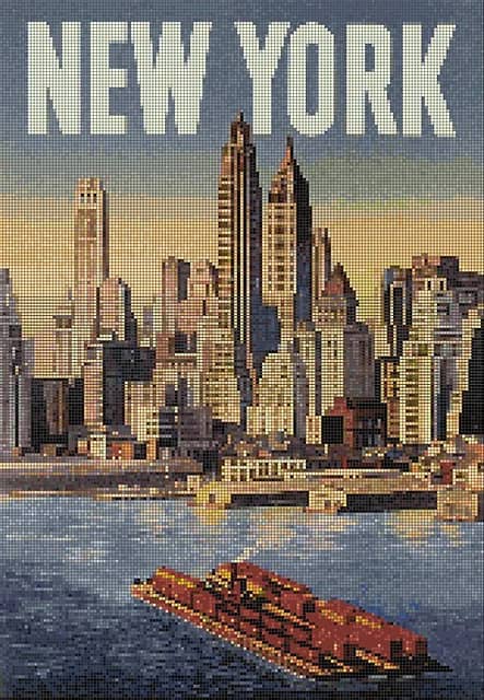 Стеклянное матричное панно \