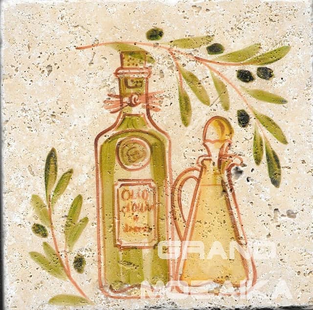 Плитка-декор из травертина, серия Provance Rustic 20х20 (Оливки)