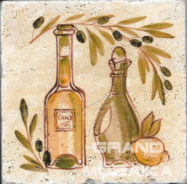 Плитка-декор из травертина, серия Provance Rustic 20х20 (Оливки)
