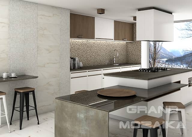 Стеклянная мозаика под травертин, серия Stones