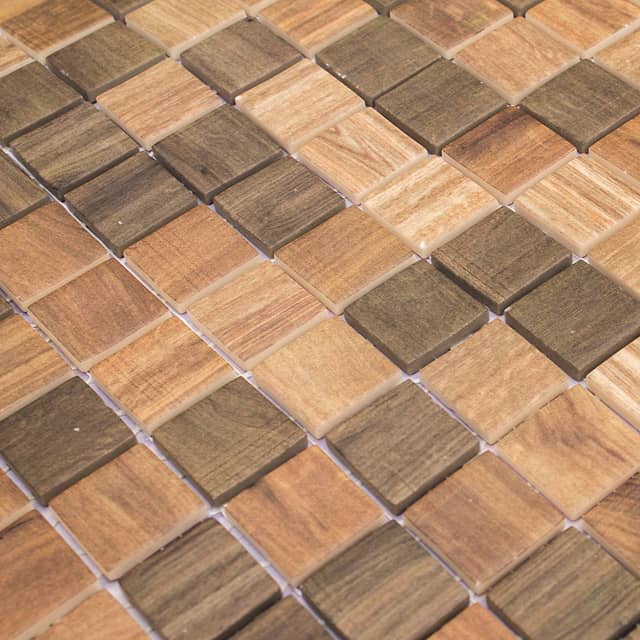 Стеклянная мозаика под дерево, серия Wood