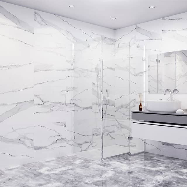 Плитка из керамогранита под белый мрамор, серия Oasis