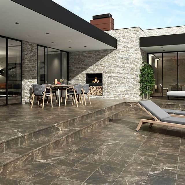 Ступень фронтальная из клинкера 33x33x4, Nevada Emperador