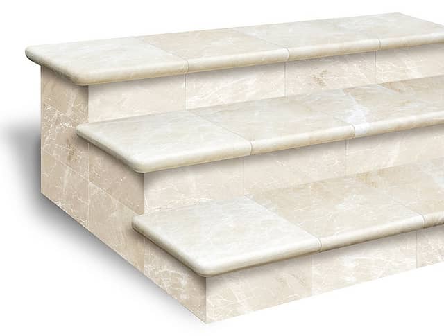 Ступень угловая из клинкера 33x33x4, серия Nevada Limestone