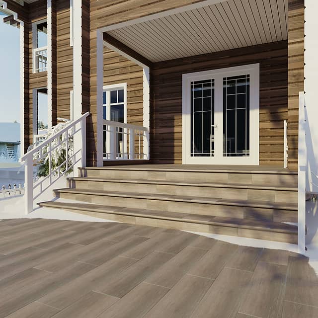 Ступень фронтальная из клинкера 33x33x4, серия Forest Moka