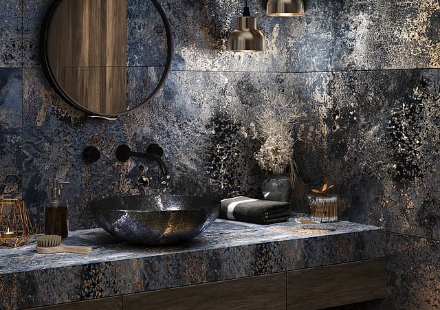 Плитка из керамогранита под металл, серия Metalic