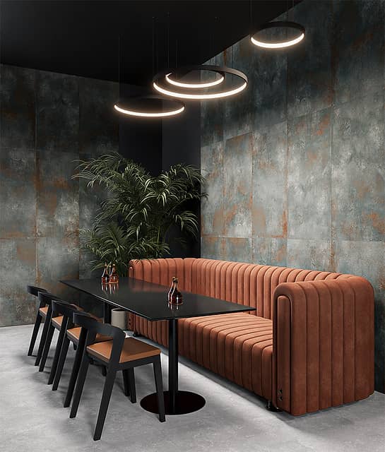 Плитка из керамогранита под металл, серия Metalic