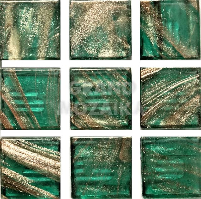 Стеклянная мозаика с авантюрином, серия Diamante