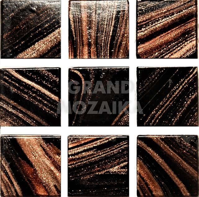 Стеклянная мозаика с авантюрином, серия Diamante