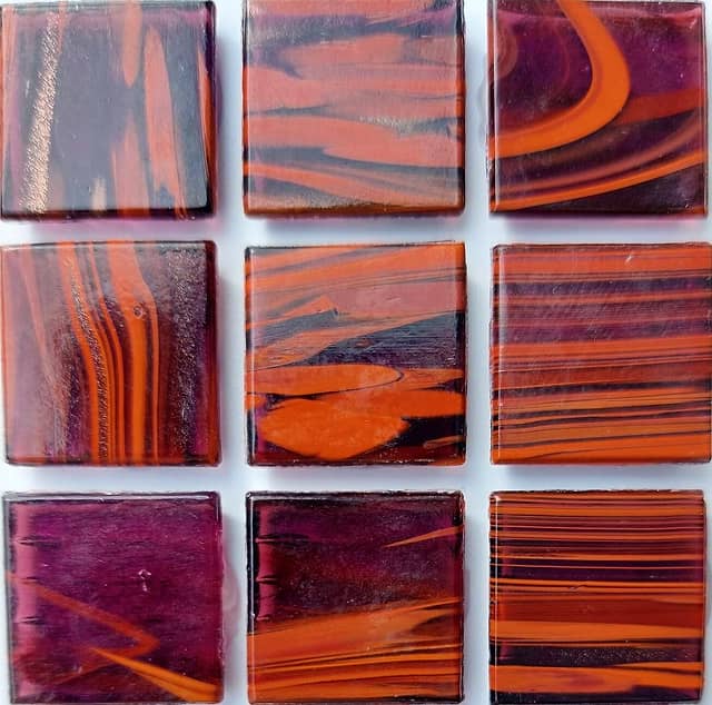 Стеклянная мозаика с авантюрином, серия Diamante