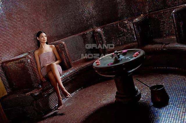 Стеклянная мозаика с перламутром, серия Iris (Cobre)