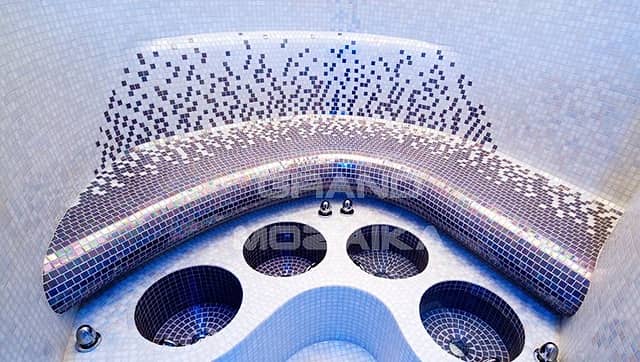 Стеклянная мозаика с перламутром, серия Iris