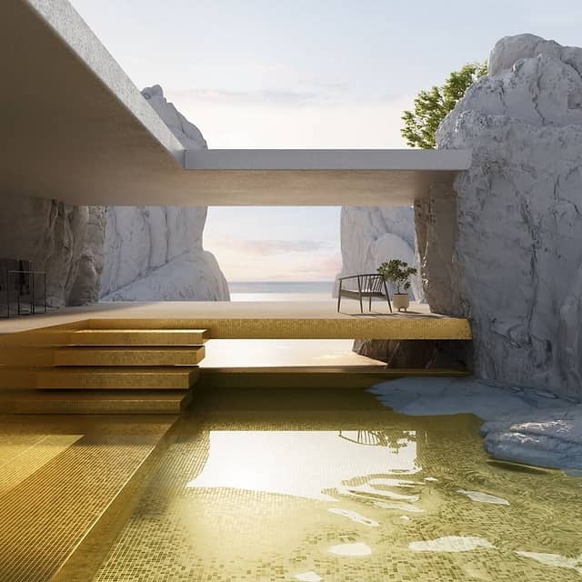 Стеклянная мозаика, серия Gold Eco