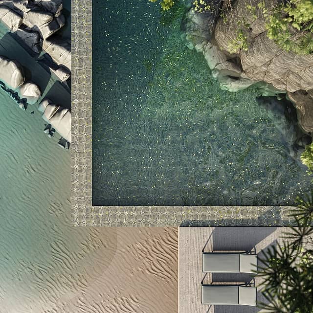 Стеклянная мозаика, серия Gold Eco