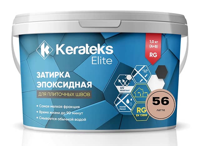 Эпоксидная затирка Kerateks Elite, 56 Латте, 1 кг
