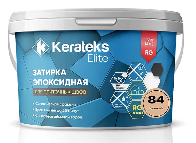 Эпоксидная затирка Kerateks Elite, 84 Бежевый, 1 кг