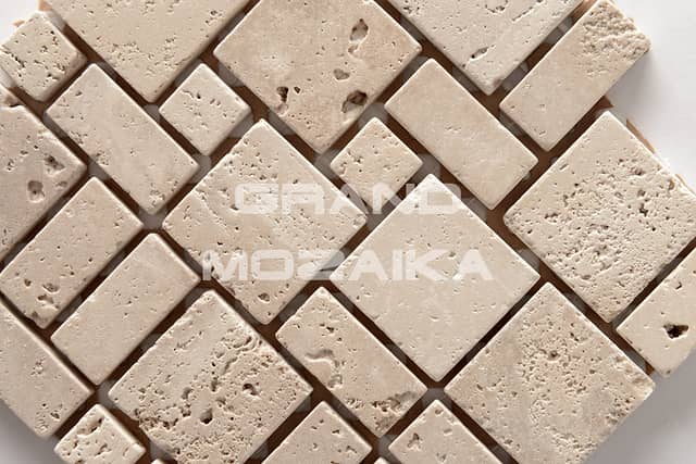 Мозаика из травертина, серия Tetris