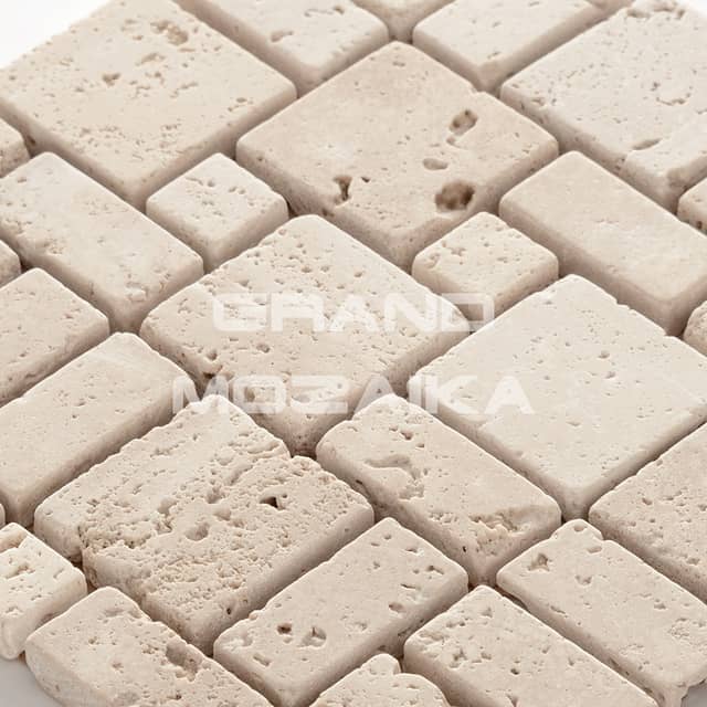 Мозаика из травертина, серия Tetris