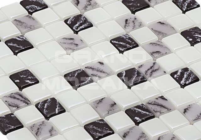 Высокоглянцевая стеклянная мозаика, серия Safir mix