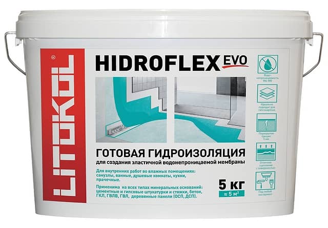 Гидроизоляционная мембрана HIDROFLEX, 5 кг