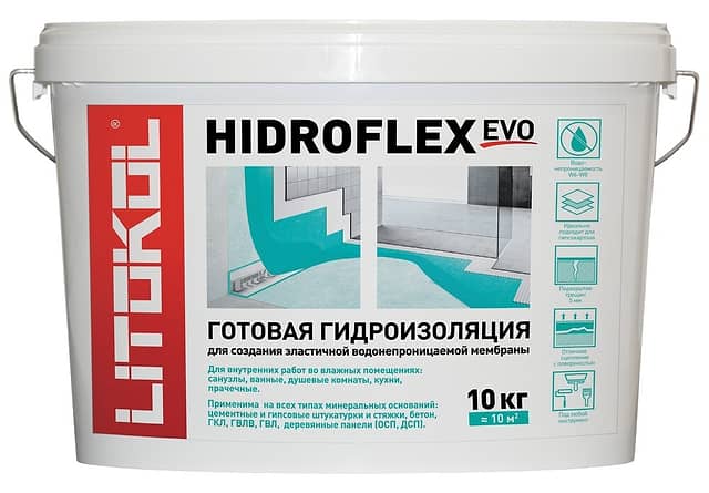 Гидроизоляционная мембрана HIDROFLEX, 10кг