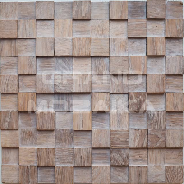 3D мозаика из дерева (дуб), без покрытия