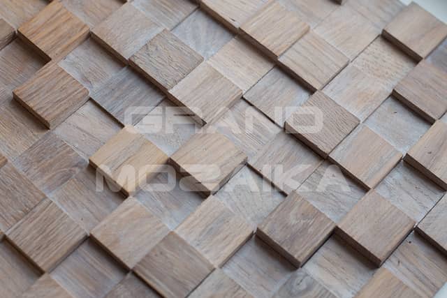 3D мозаика из дерева (дуб), без покрытия