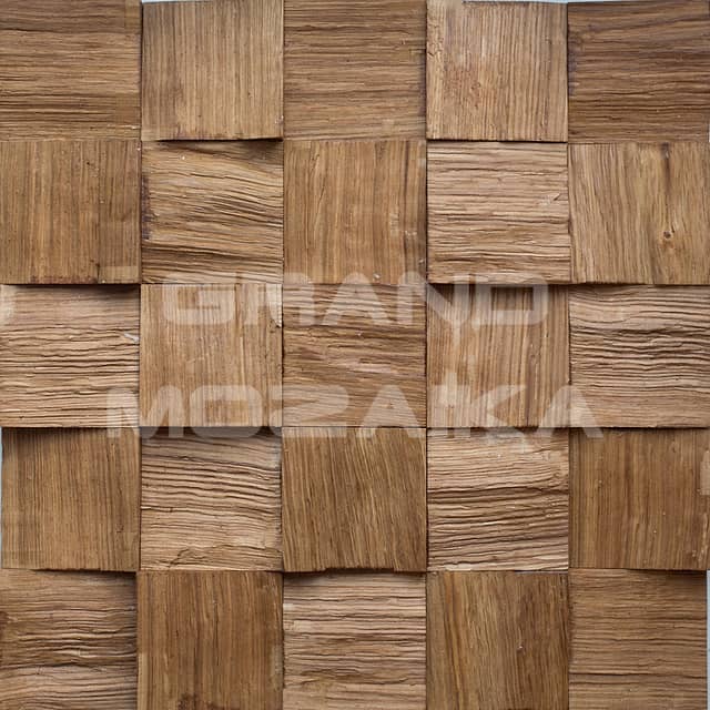 Колотая 3D мозаика из дуба