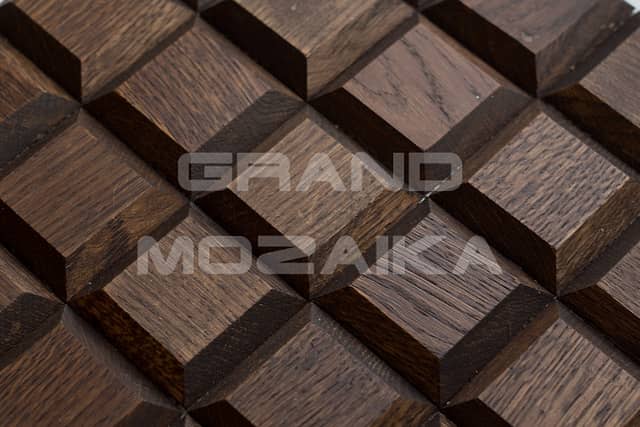 3D мозаика из дерева (дуб), колеровка венге