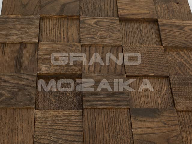 3D мозаика из дерева (дуб), колеровка венге