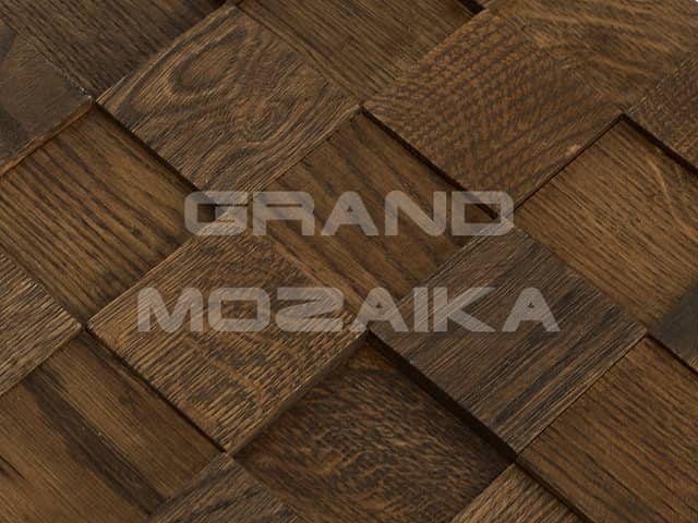 3D мозаика из дерева (дуб), колеровка венге