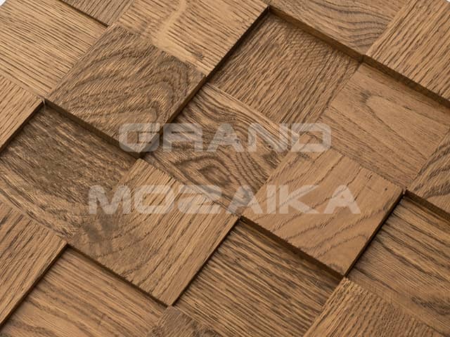 3D мозаика из дерева (дуб), колеровка орех