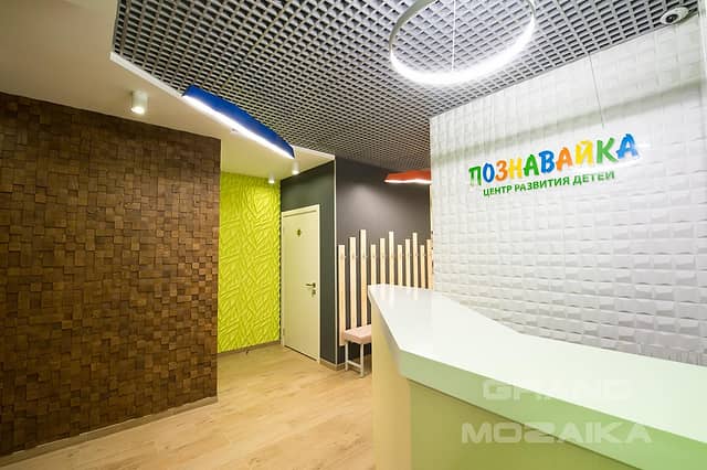 3D мозаика из дерева (дуб), колеровка орех