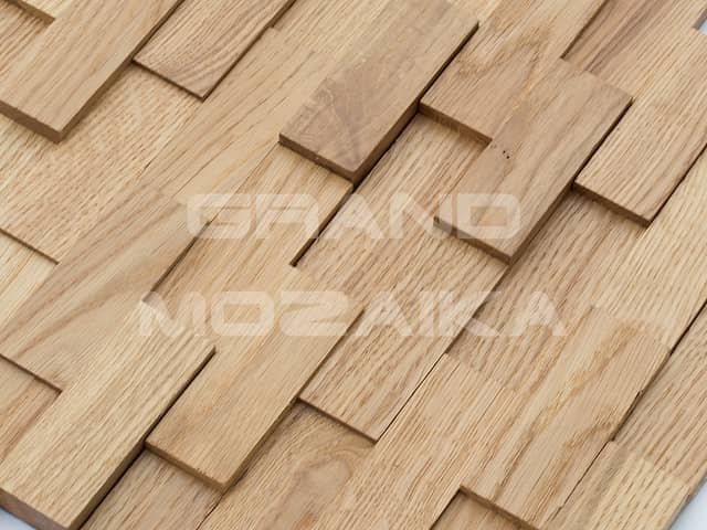 3D мозаика со смещением из дуба