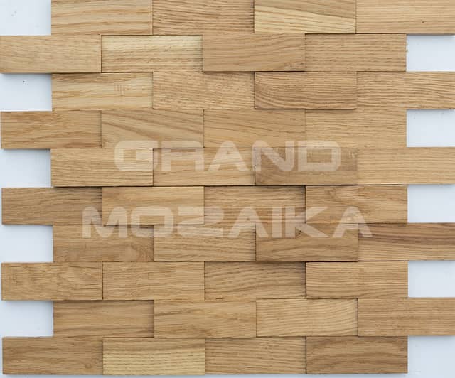 3D мозаика со смещением из дуба