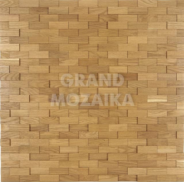 3D мозаика со смещением из дуба