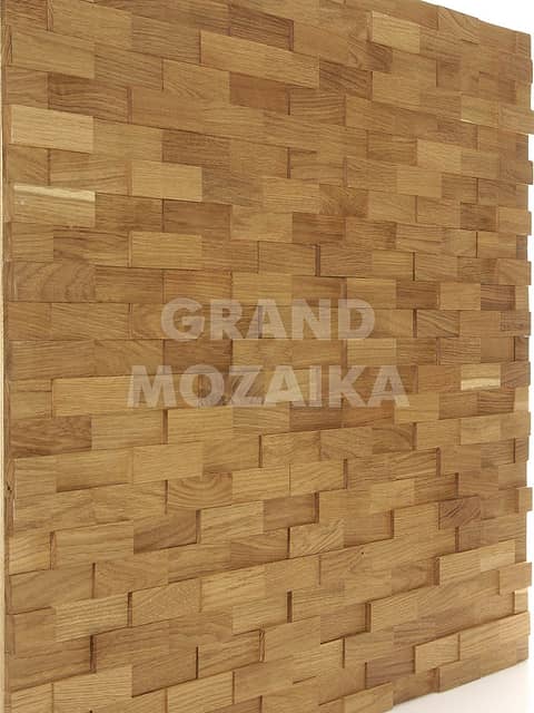 3D мозаика со смещением из дуба