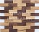 Колотая 3D мозаика со смещением из дуба и термоясеня
