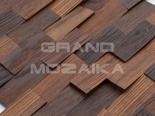 Колотая 3D мозаика со смещением из термоясеня