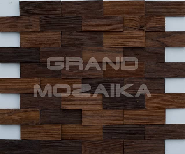 Колотая 3D мозаика со смещением из термоясеня